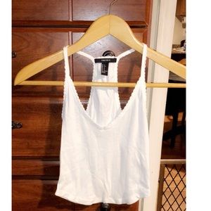 Forever 21 white slightly cropped tank!